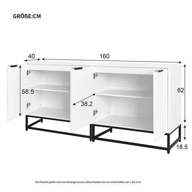 Modern Sideboard Commode with 2 Doors in Vacuum Shaping Modern Sideboard Commode with 2 Doors in Vacuum Shaping