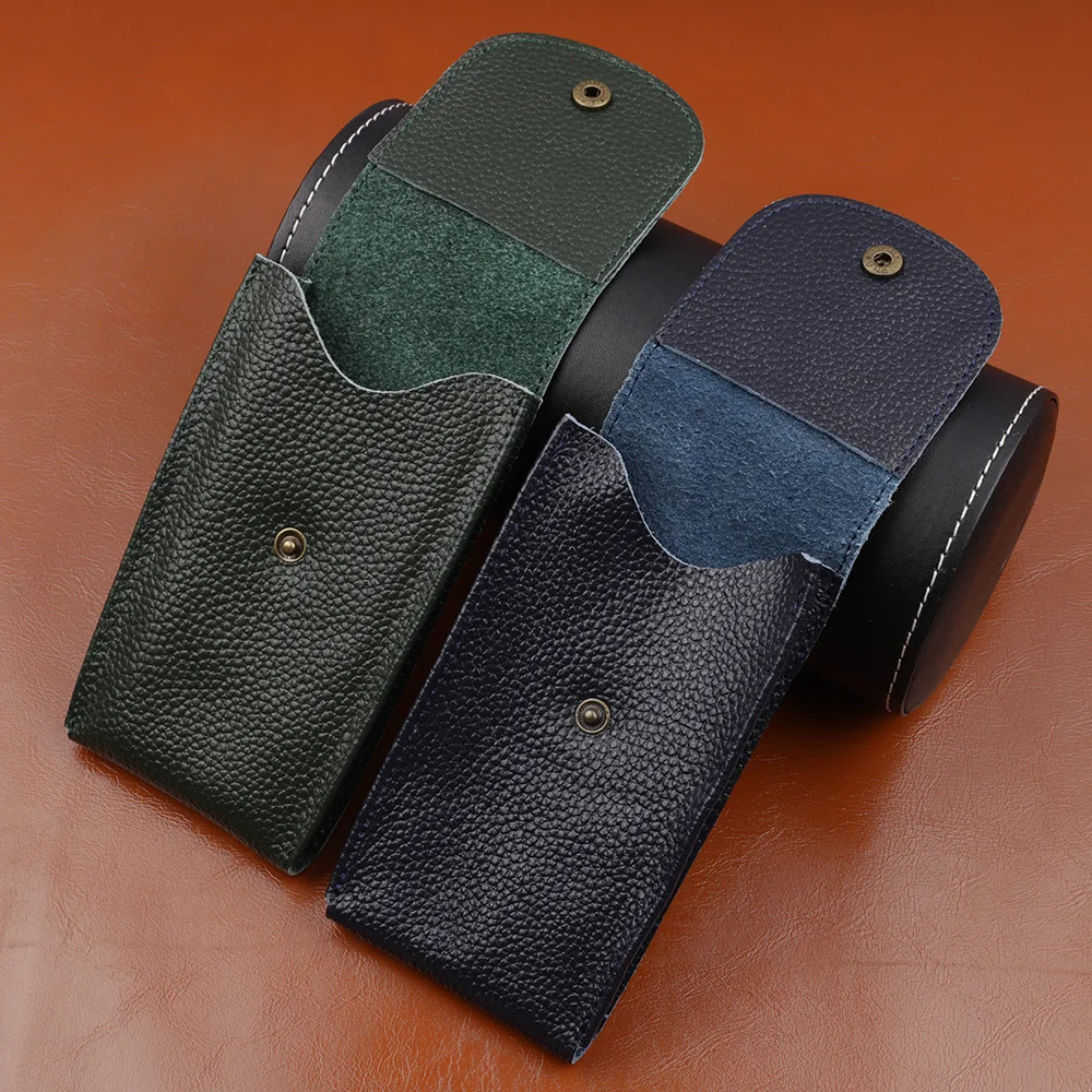 Travel Watch Organizer | Handmade Genuine Leather Watch Box Bracelet Storage Bag Portab... - SKU TWO01932 - UGI Packaging