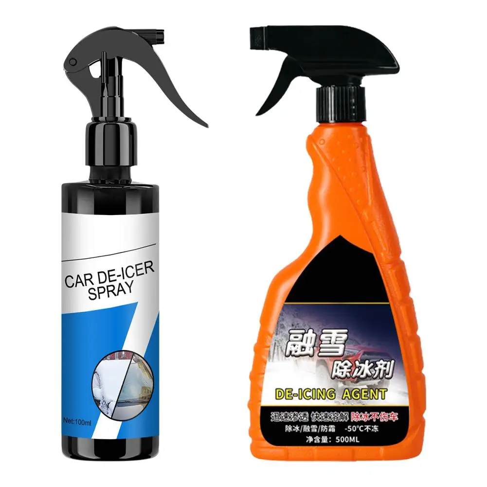 100ml/500ml Deicing Spray For Car Winter Snow Removal Windshield Anti Frost Universal Multi-Purpose Door Ice Melting Cleaner