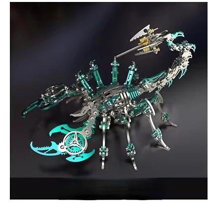 Colored Scorpion Creative DIY 3D Dimensional Metal Puzzle Spare Parts Assembly Ornaments Exercise Hands-on Ability Boy Toy Gift