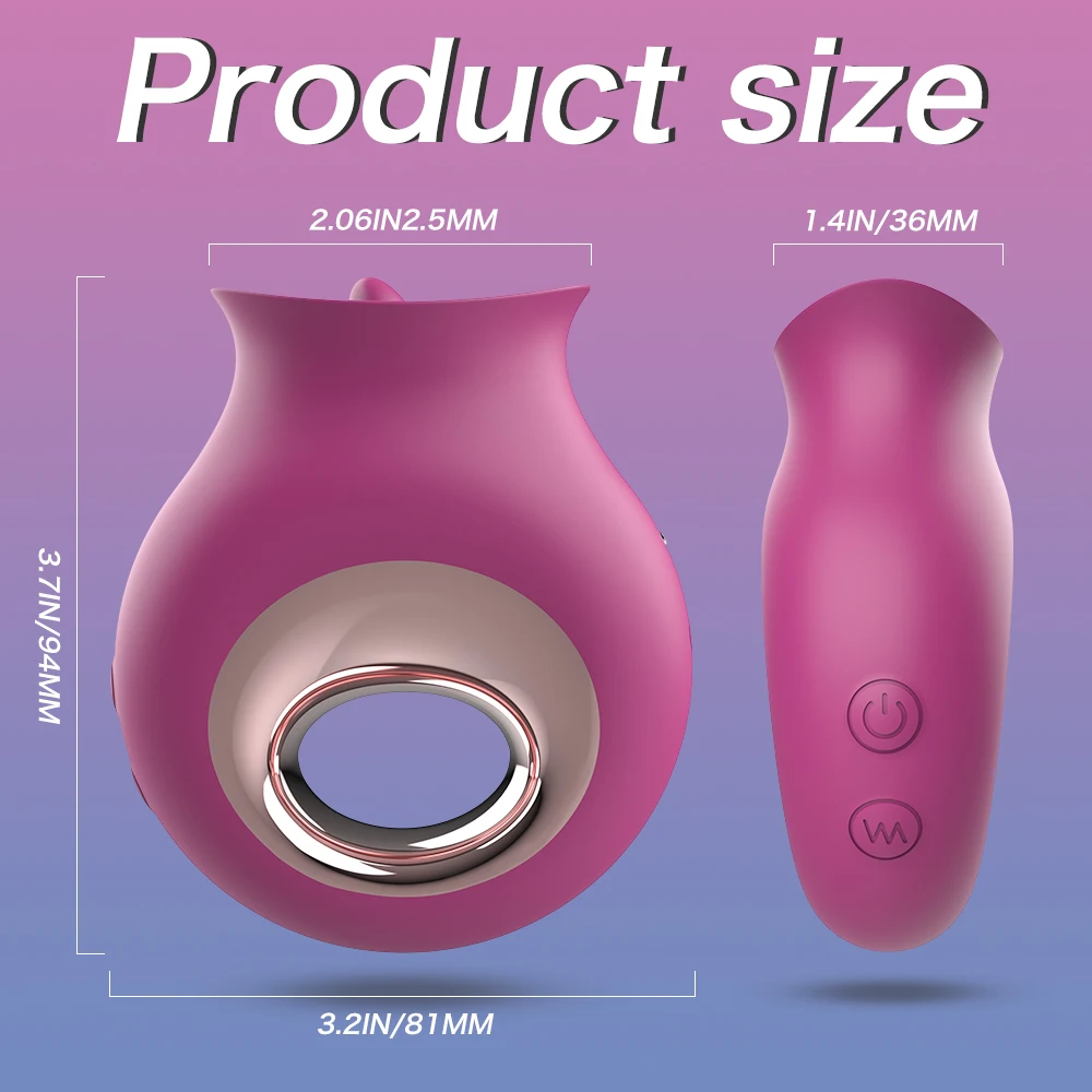 Rose Oral Sucking Vibrator with 9 Modes Stimulation Female for Women  Couples | eBay