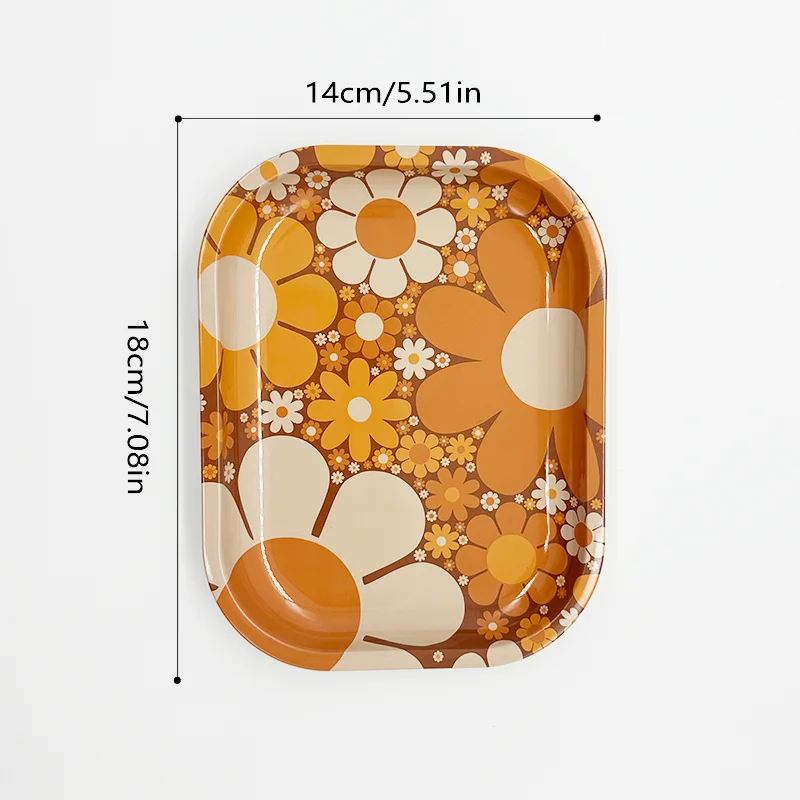 Chrysanthemum pattern tobacco operation panel 180*140mm smoke tray tinplate smoking assembly decorative tray