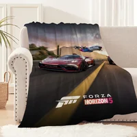 Game Car F-Forza H-Horizon 5 Blanket Plush Nap Sofa rug for Living Room Warm Office Bedroom Birthday Home Travel Kid Gifts 1