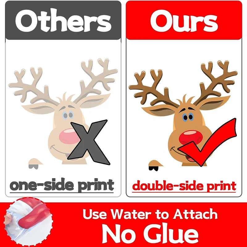 Wall Sticker Mirror Wall Sticker Christmas Stickers New Christmas Decoration Window Stickers Santa Gifts Merry Christmas Mirror Sticker White Snowflake Ornaments Winter Decal