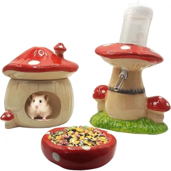 Mushroom Ceramic Hamster Hideout 1