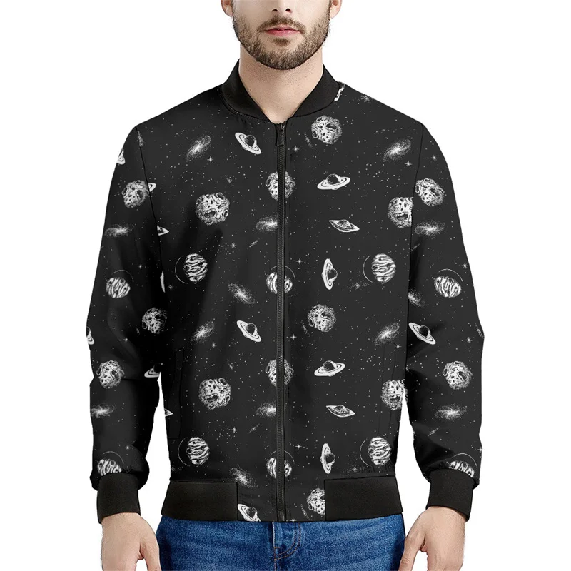 thumbnail image 1 of Chaqueta con cremallera con estampado 3D de dibujos animados de OVNI y extraterrestre para hombres y niños, sudadera con mangas largas, chaqueta bomber de calle genial, 1 of 5