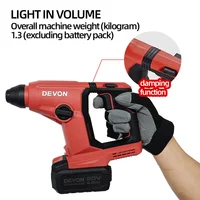 Devon 5403-Li-20V Battery 13/8/18mm Brushless Electric Hammer Drill Compact and Easy to Operate Home DIY Cordless Power Tools 2
