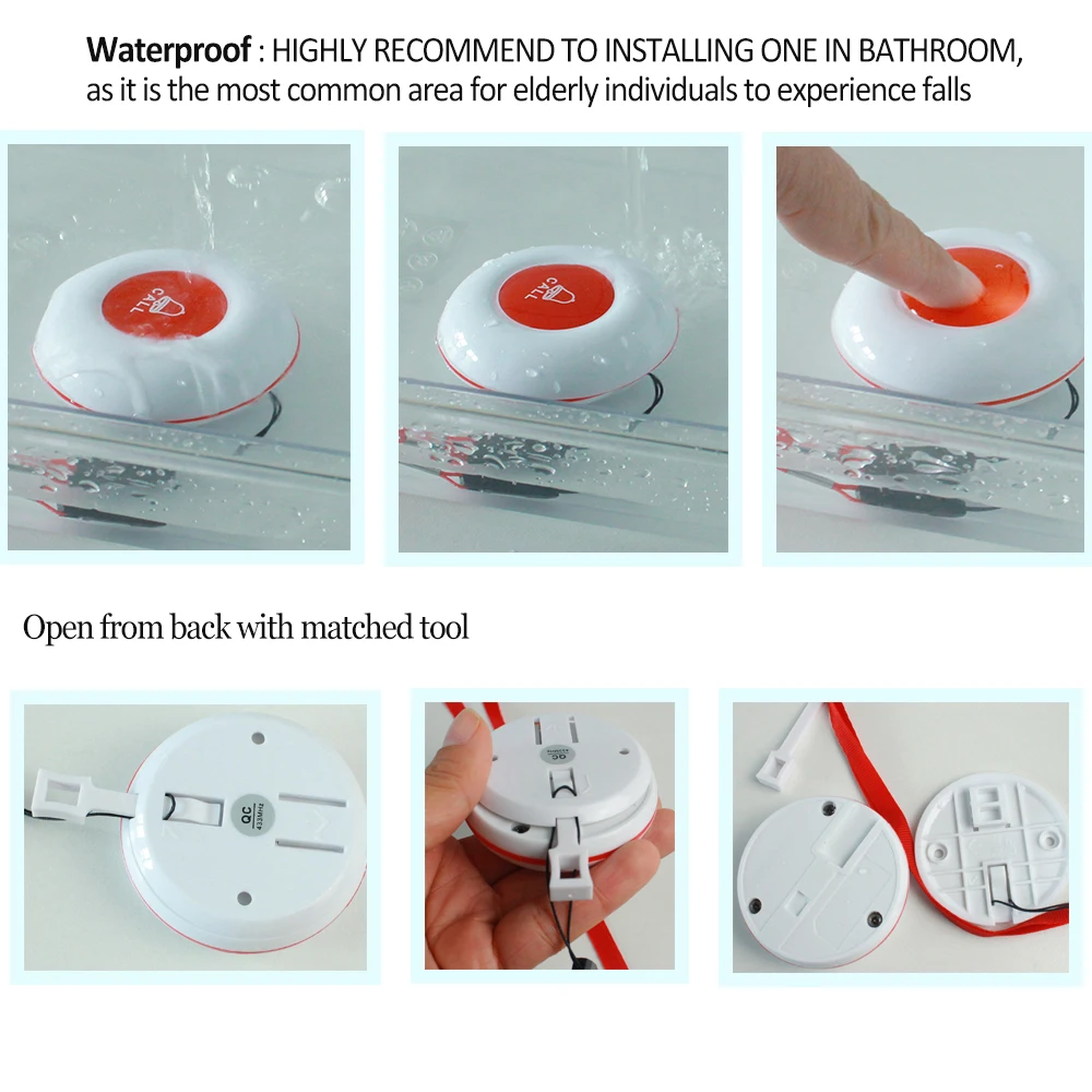 Фото Умная кнопка тревоги Topvico для пожилых людей с Wi-Fi №3