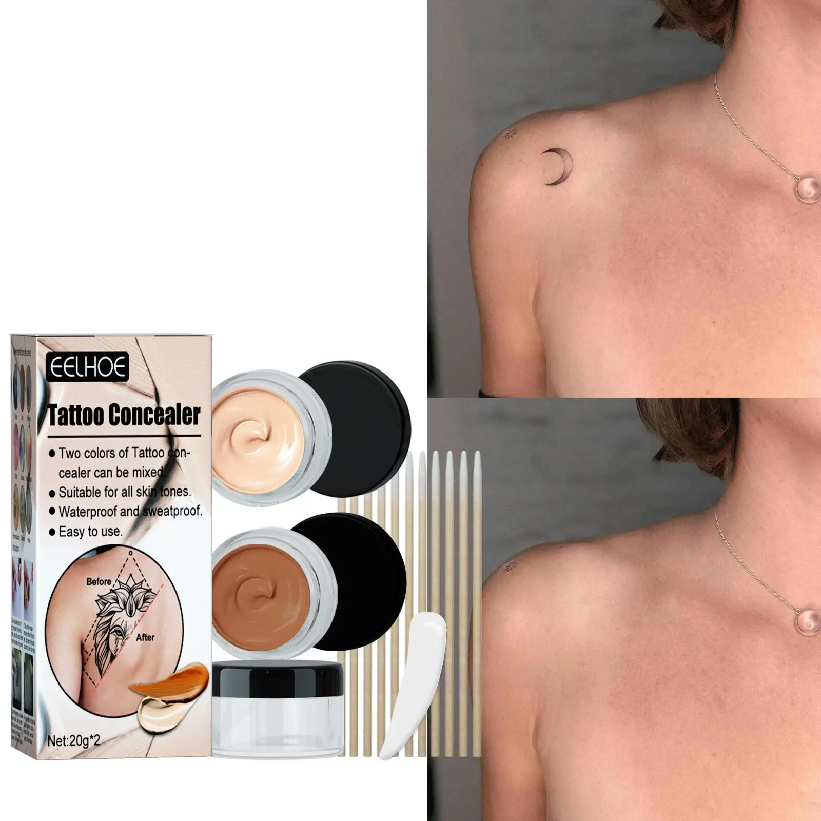 Tattoo Concealer Waterproof Skin Cream Scars Covering Makeup Vitiligo Spots Imprint - Concealer - AliExpress