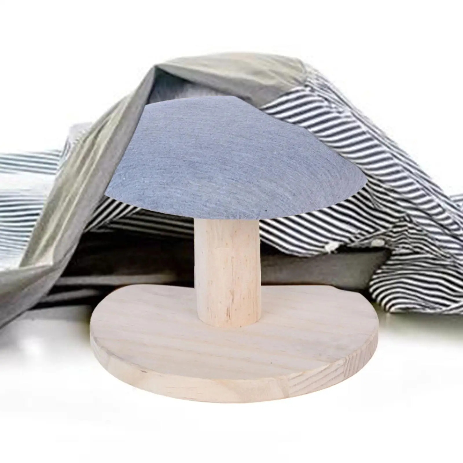 Round Ironing Stool Ironing Pad Wood Thickened Mini Auxiliary Tool Table Portable Board for Craft Collars Home