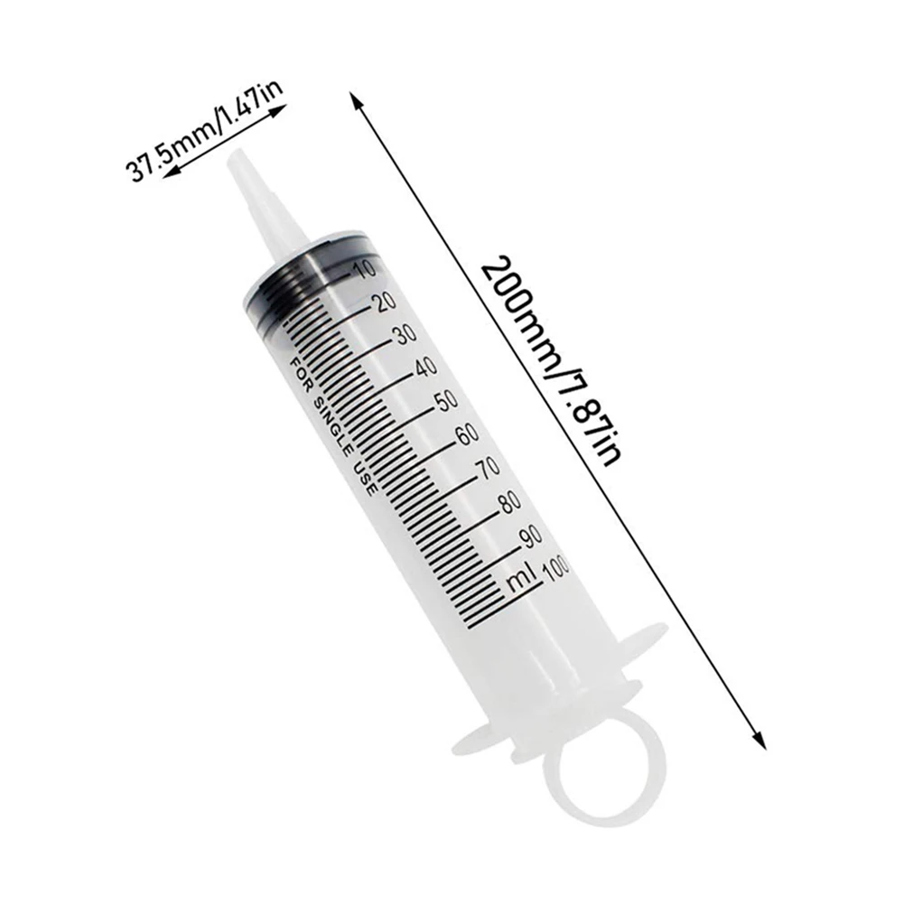 100ml Feeding Syringe Glue Filling Liquid Syringe Nutrient Sterile Plastic Syringe Health Without Needle for Animal Food Feeding