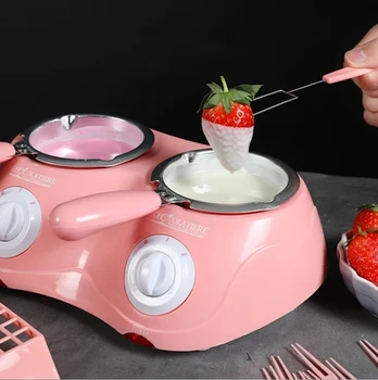 Single Double Pot Electric Chocolate Melting Pot Chocolate Tempering Warmer Hot Chocolate Heating Machine With Shaped Mold 1