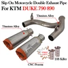 Slip On For KTM DUKE 790 890 KTM790 KTM890 Motorcycle Double Exhaust warehouseC Muffler 51MM DB Killer Escape Titanium Middle Link Pipe