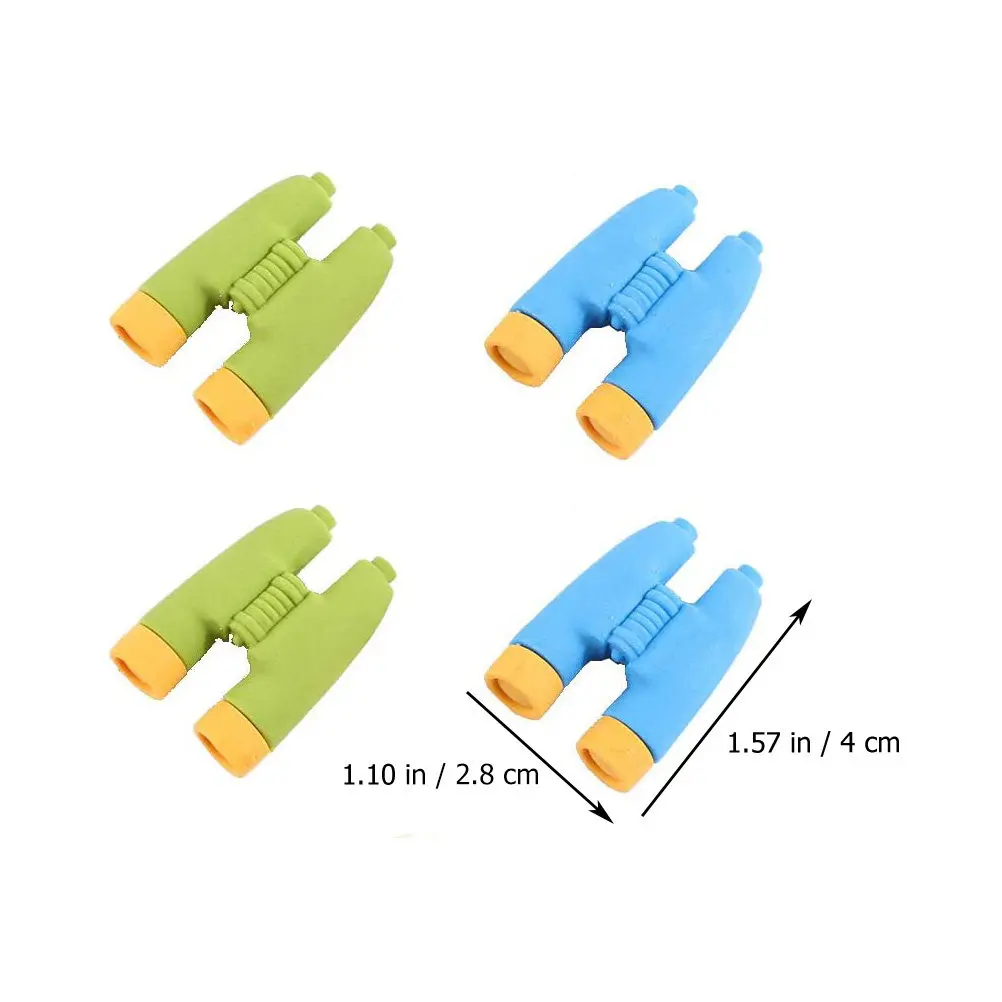 24Pcs 3D 망원경 지우개 분리형 다채로운 연필 지우개 어린이를위한 대량 학생 사무실 연구 사랑스러운 학교 용품