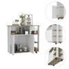 Light Oak and White 4 Shelf Kitchen Island Storage Organizer 3
