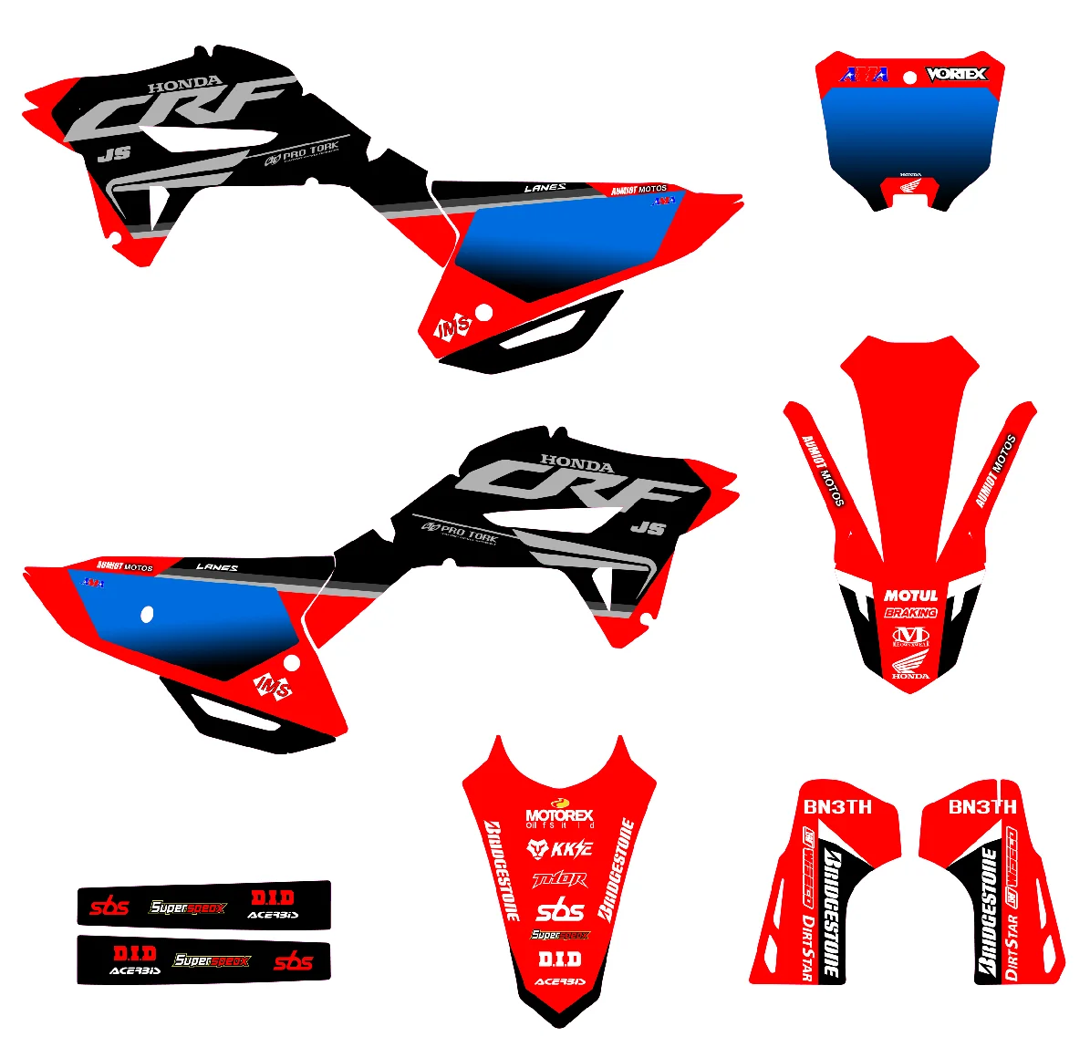 

Motorcycle Dirt Bike Decal Motorbike GRAPHICS Dirt Bike DECALS 3M STICKERS FIT FOR HONDA 21-23 CRF450R 2022-2024 CRF250R