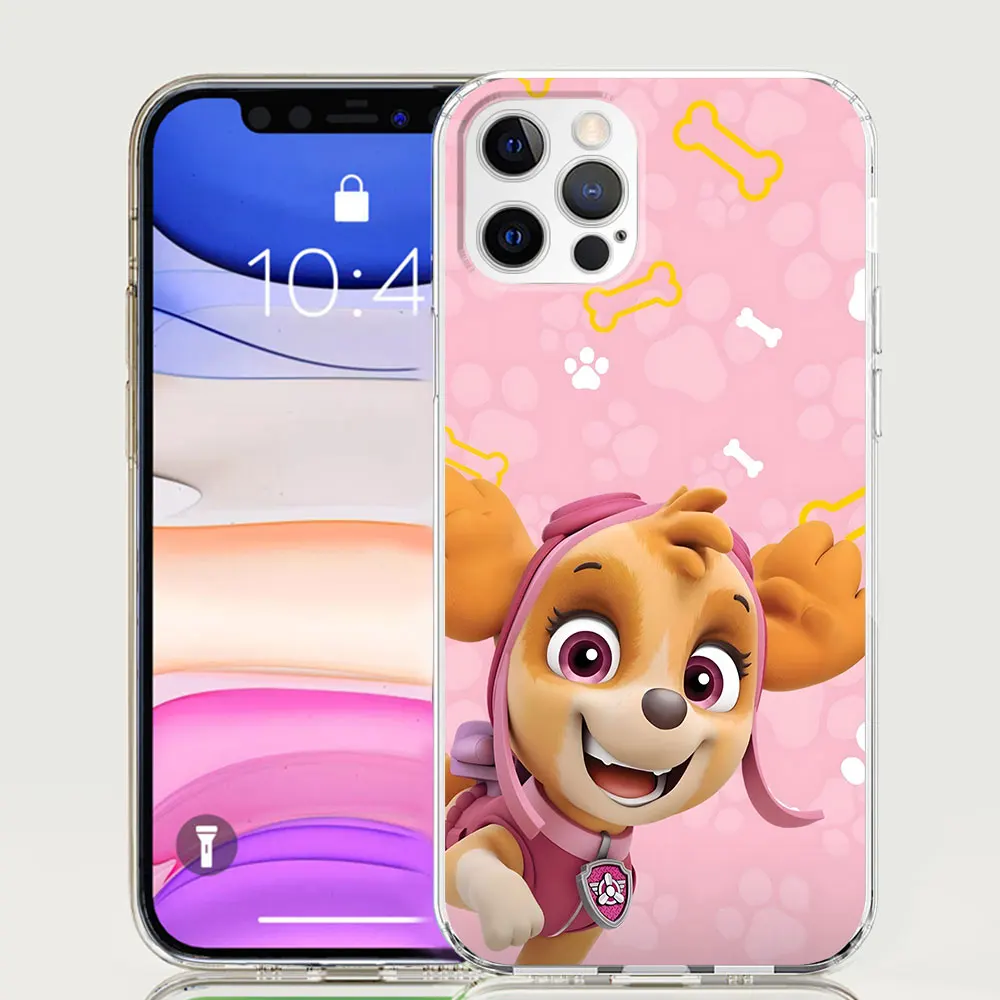 thumbnail image 1 of Paws-funda de perro de dibujos animados para móvil, carcasa transparente de TPU para Apple iPhone 11, 13 Mini, 12, 14, 15 Pro Max, 7, 8 Plus, X, XS, XR, 6, 6s, 1 of 5