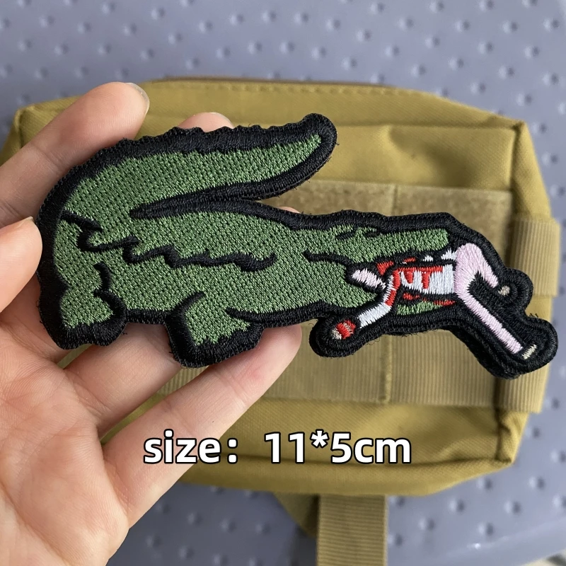 Crocodile Applique Patch - Embroidered Alligator Animal Badge 2-3/4 (Iron On) - België