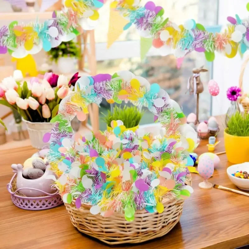 Colorful Easter Pom Garland 3