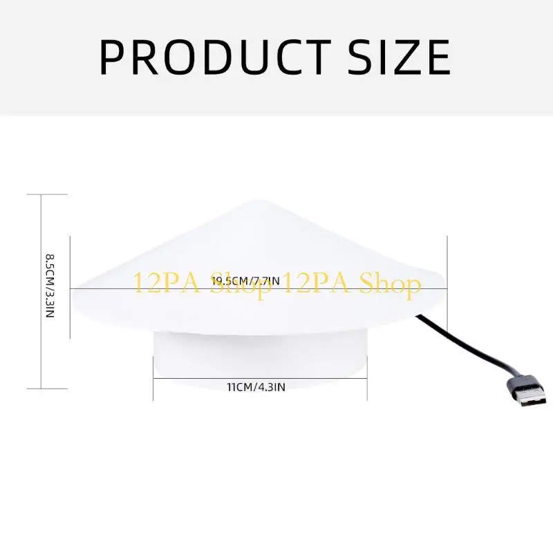 12PA 110mm 직경 USB 환기 팬 배기 팬 욕실 및 저장 공간 높은 풍량 추출기 팬 19.50cm