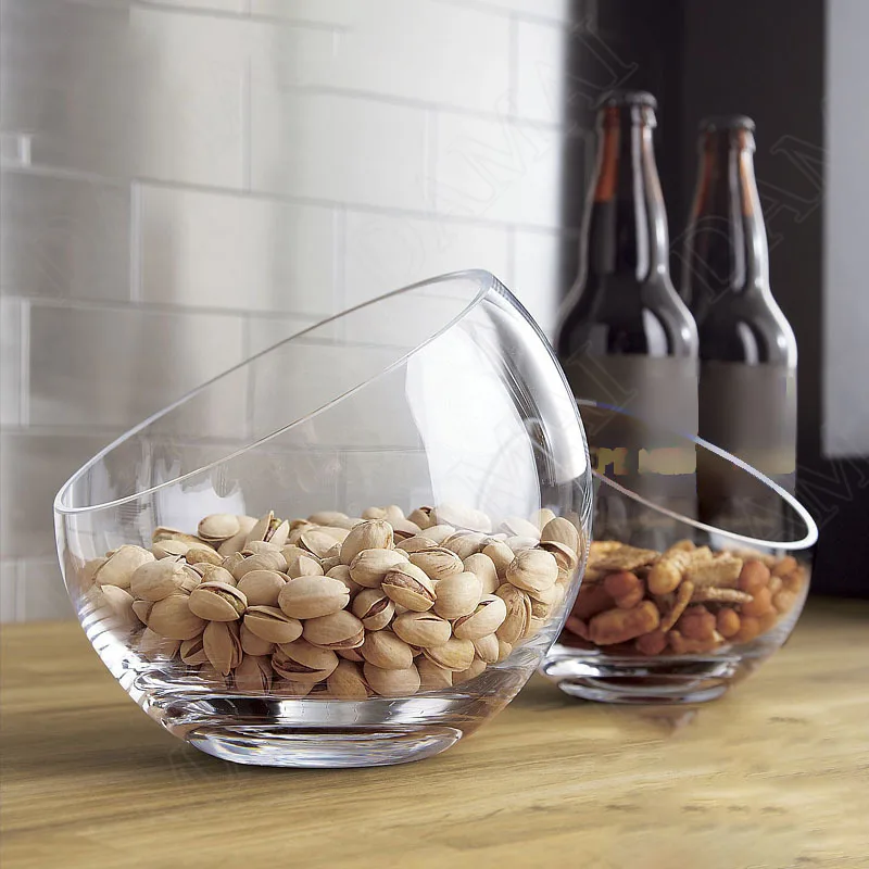 Creativity Glass Storage Jar Transparent Bevel Without Cover Living Room Desktop Snack Organizer Bedroom Jewelry Modern Jars 4