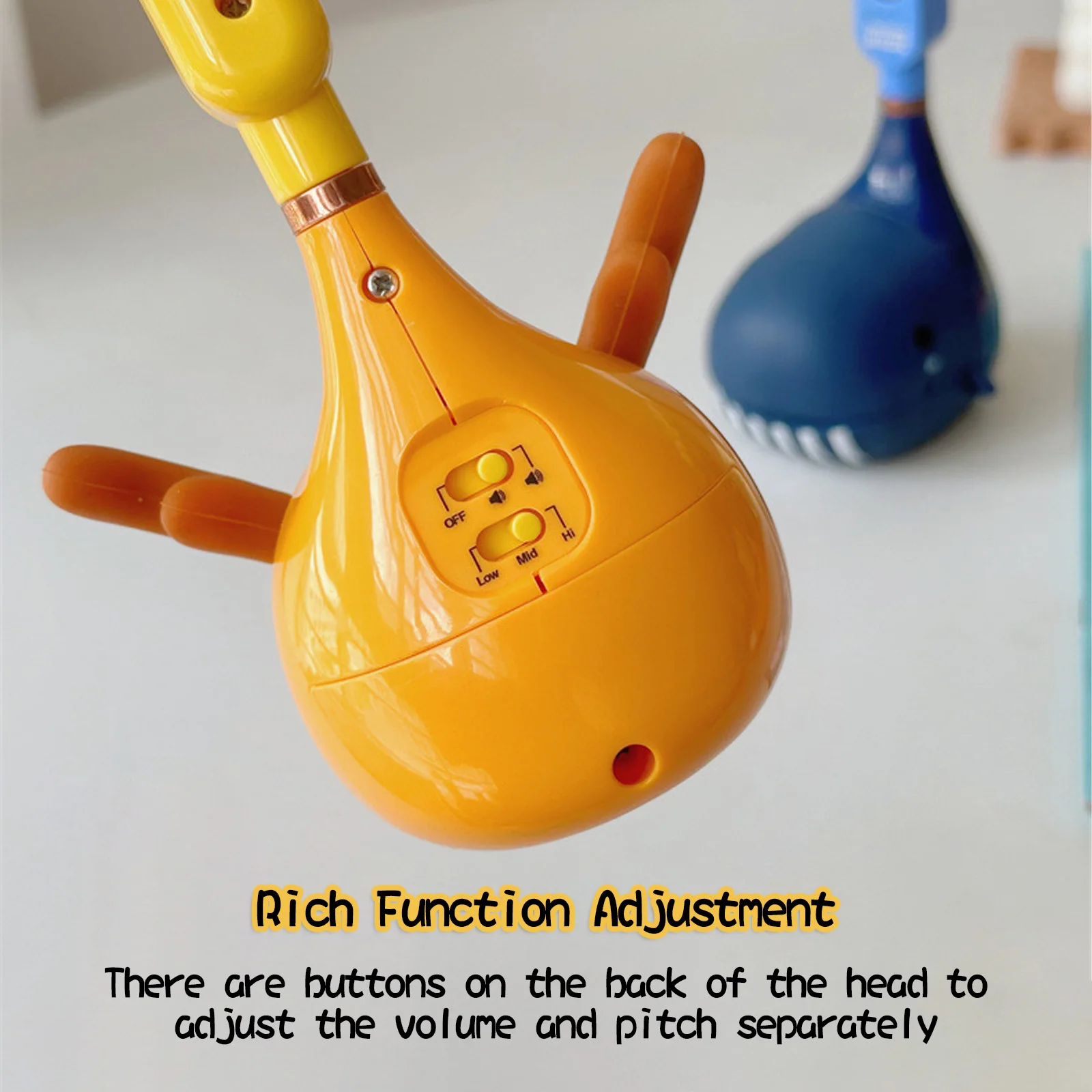 Electronic Erhu Adorable Mini Guitar Erhu Cute Cartoon Shape Music Synthesizer Kids Children Early Educational Learning Fun Gift