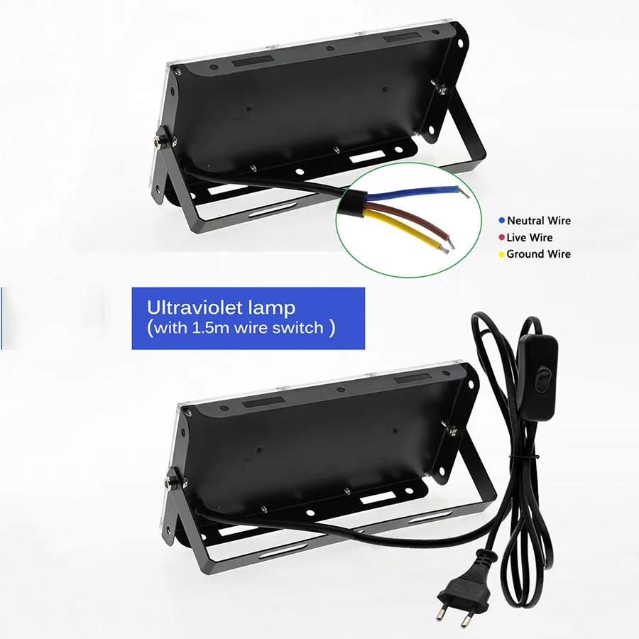 50W 300W UV Black Light UV curing lamp 395nm fluorescent detection lamp shadowless glue curing green oil resin