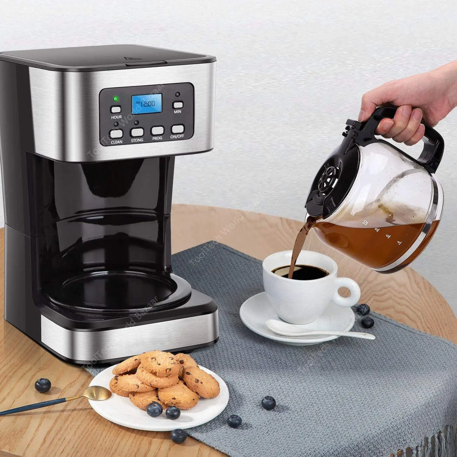 1.5L American drip coffee machine 24 hours reservation insulation function 950W
