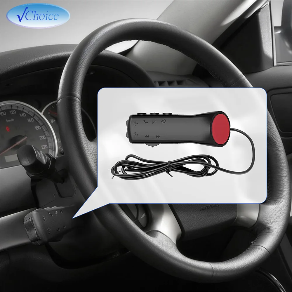 Multimedia Car Steering Wheel Control Button 7 Key For Car Radio DVD GPS