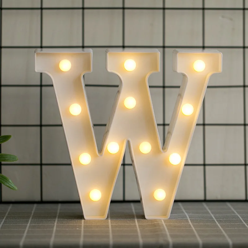 mushroom night light 22CM DIY A-Z Alphabet Letter LED Light White Up Symbol Indoor WALL Wedding Party Window Display Battery Lamp Romantic Decoration home depot dinosaur light Night Lights