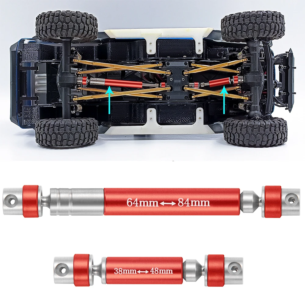 YEAHRUN Getriebe-Antriebswelle aus Edelstahl und Aluminiumlegierung für Axial SCX24 1/24 RC Crawler Car Upgrade-Teile – Detail 15
