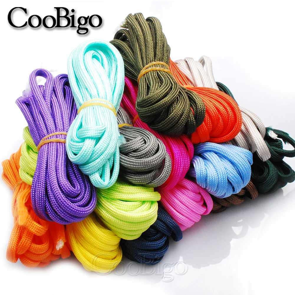 Paracord Parachute Cord 4mm 7 Strand Core Lanyard Tent Rope Dog Collar Clotheslines Shoelaces Bracelet DIY Crafts 10FT 328FT