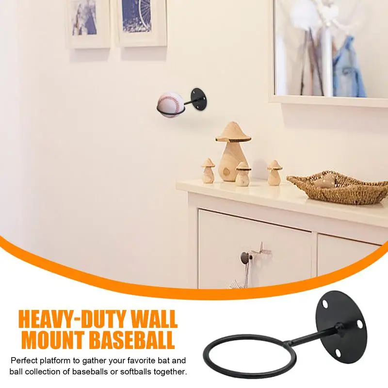 Baseball Bat Holder High-Strength Wall Mount Display Space-Saving And Multifunctional Metal Storage Rack For
