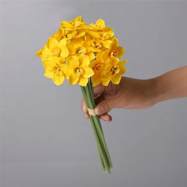 Htmeing Artificial Narcissus Flower Blooming Flowers Bouquet Fake Flower  Wedding Home Party Office Decor Floral Art - AliExpress