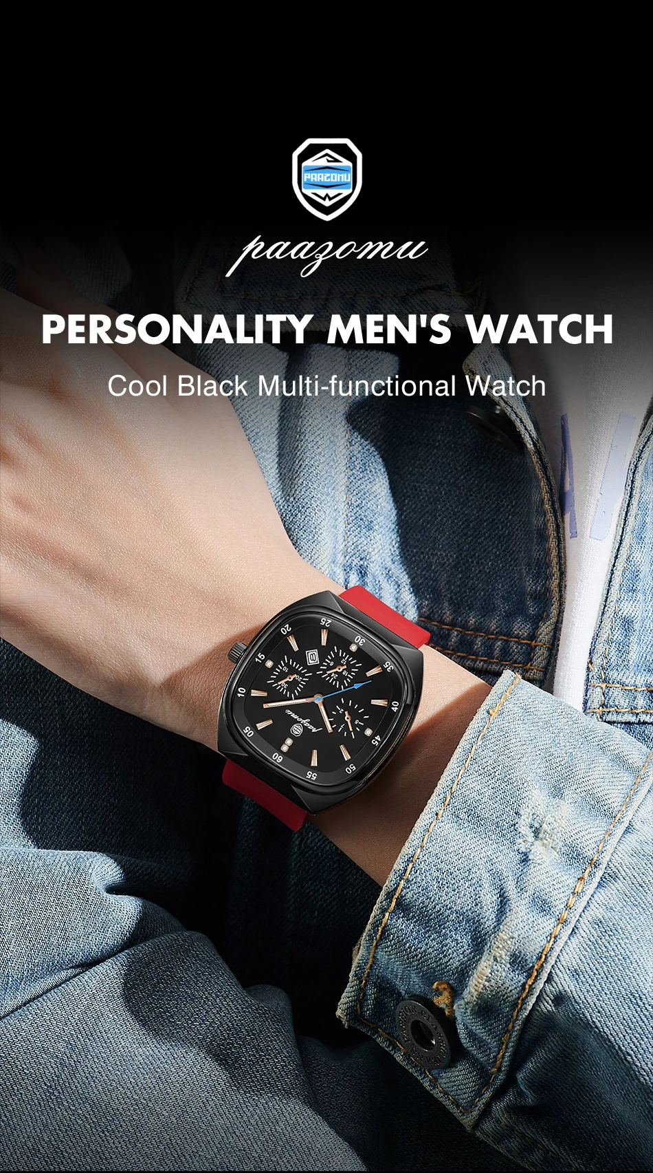 Minimalist Women's Quartz Watch Large Dial With Silicone Strap_voghion.com