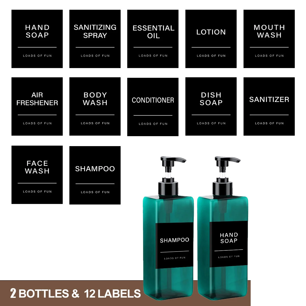 Bathroom Refillable Liquid Square Bottle Dispenser Lotion Containers Dish Soap Body Wash Dispenser 500ml