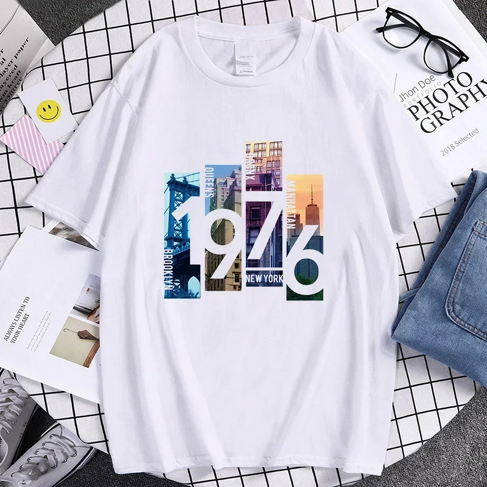 

2024 Men and Women Big City Printed T-shirts Summer Short Sleeve Casual Tees Unisex Harajuku Designer Tops Oversize Streetwear