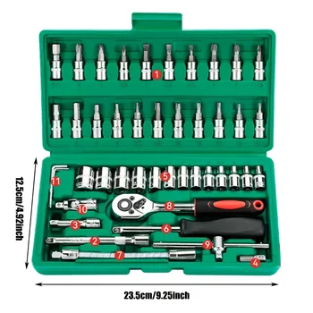 46-Piece Ratchet Socket Set 6