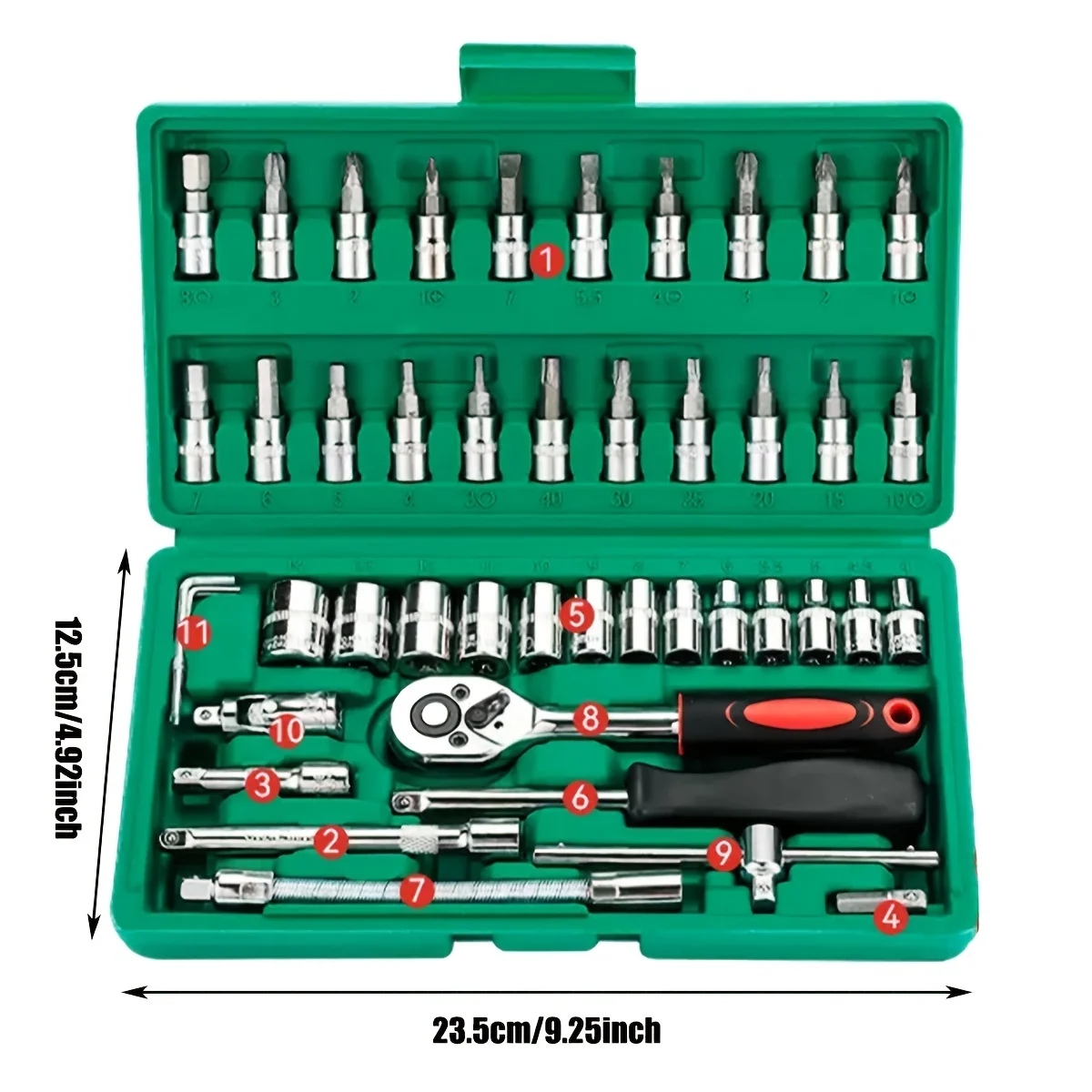 46PCS Ratchet Socket Wrench Set 6