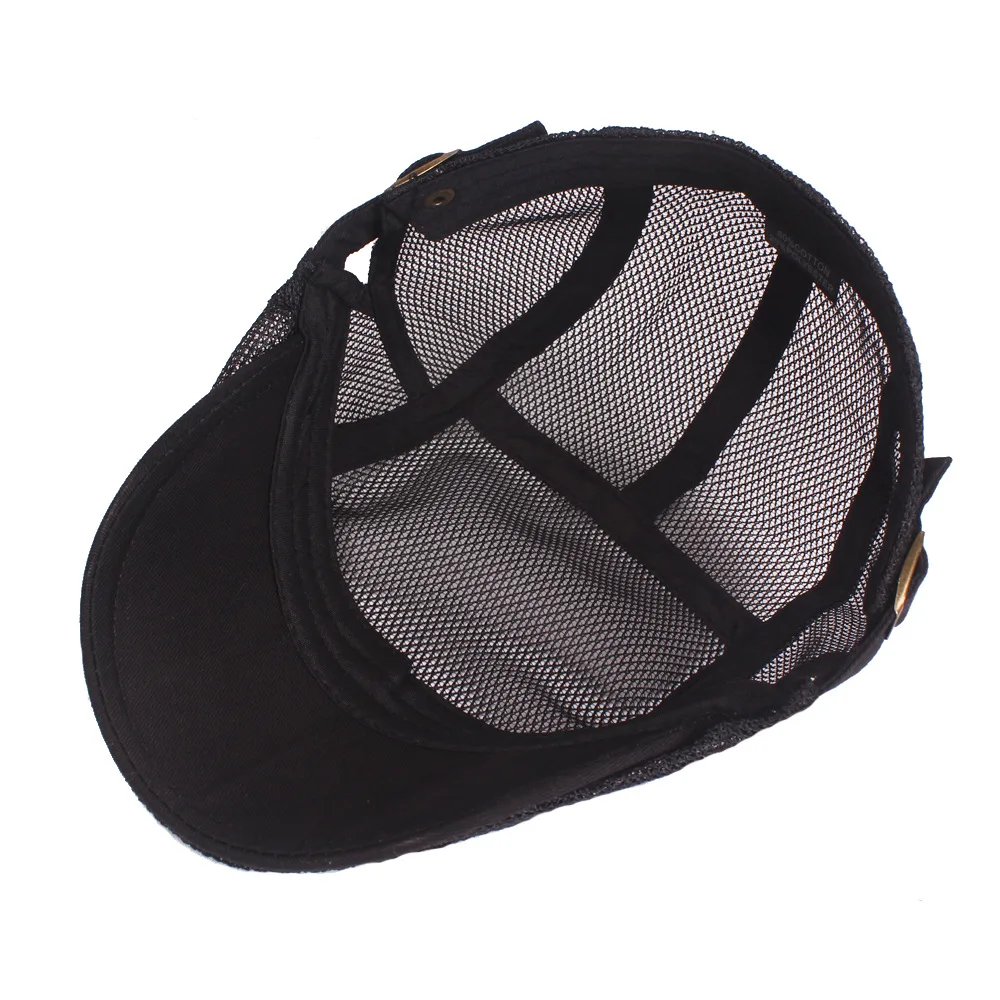 Mesh Breathable Beret Hat for Men Women Spring Summer Sunshade