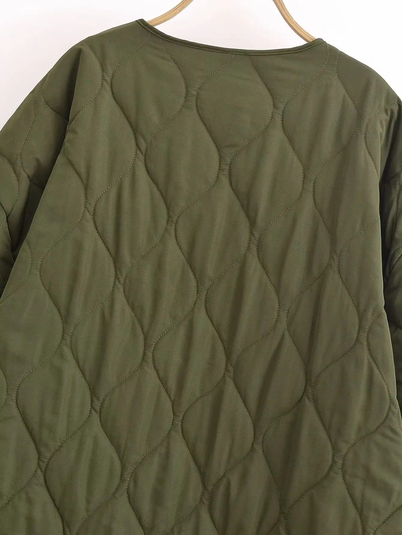 Bombers Jackets Women's Coat Armygreen Outwear Oversize Long Sleeve Tops Coat Solid With Zipper 2024 inszart Woman Jackets Coat