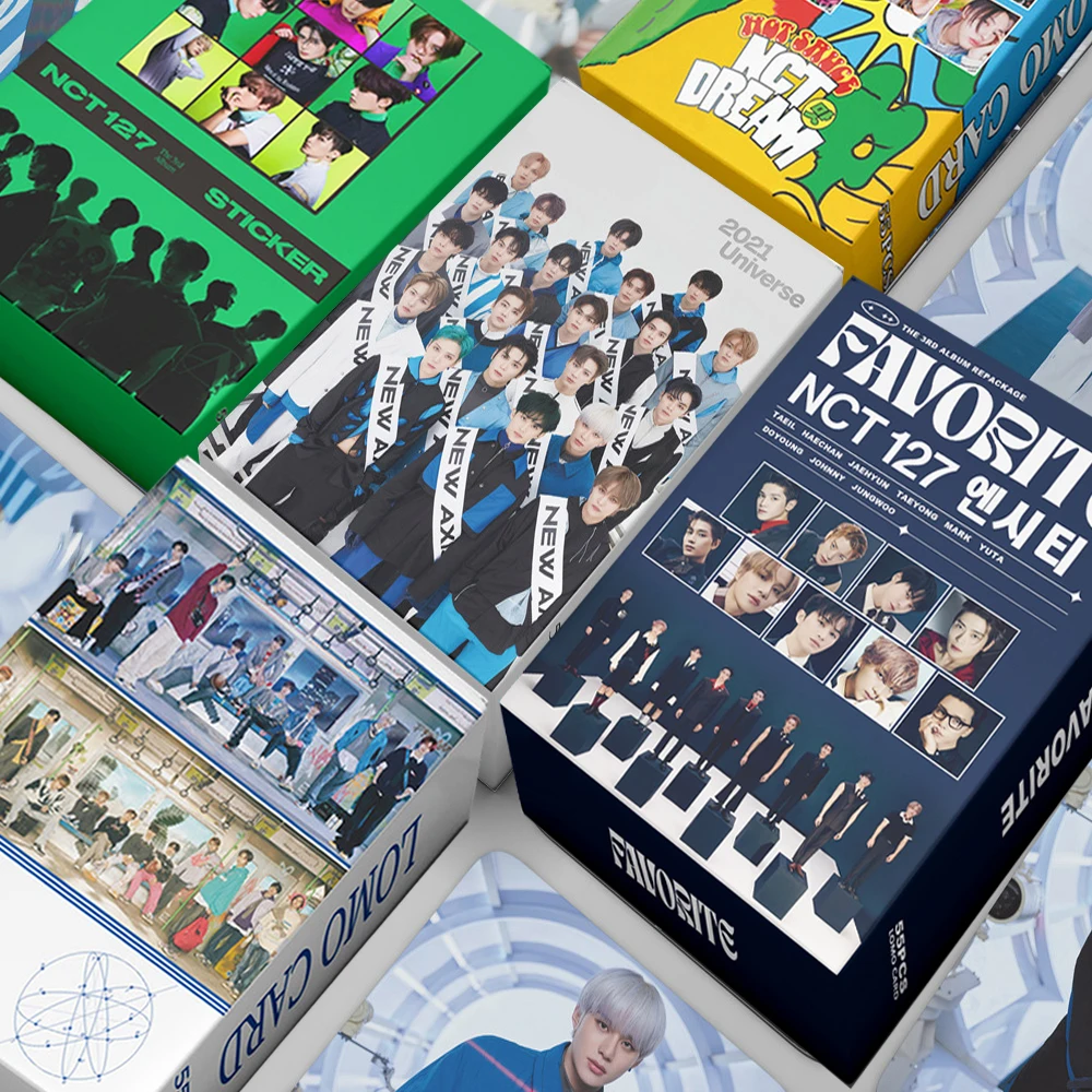 55pcs/set Kpop NCT 2021 UNIVERSE LOMO Cards New Album FAVORITE K-pop Photocards Card photo | Канцтовары для офиса и дома