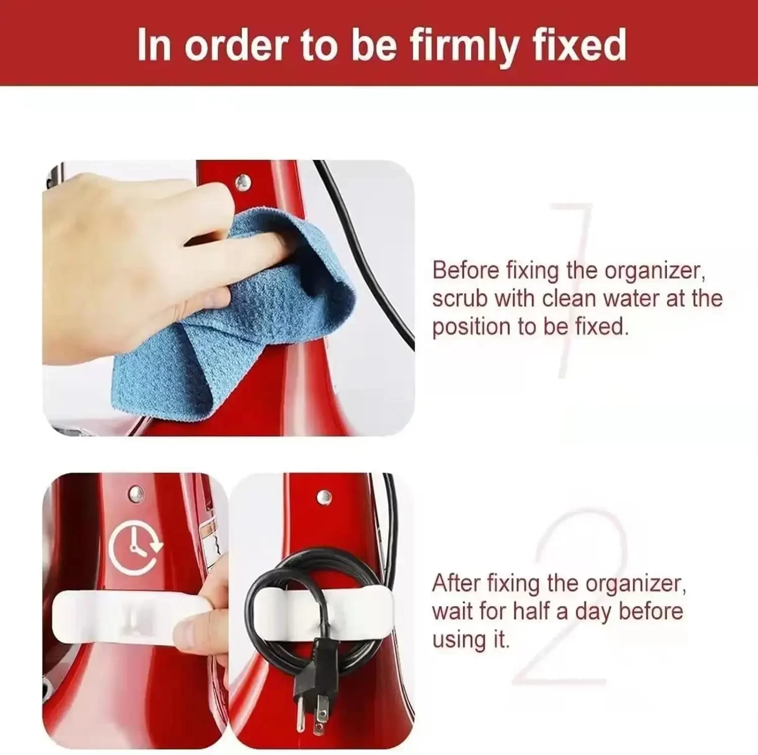 

Cable Winder Clip Cord Wrapper Kitchen Organizer Protection Household Wire Appliance Hooks 6pcs Appliances Winding