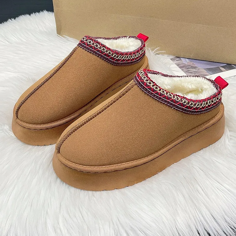 

New in Ankle Flats Platform Women Snow Boots Suede Plush Warm Casual Shoes 2023 Winter New Thick Goth Shoes for Women