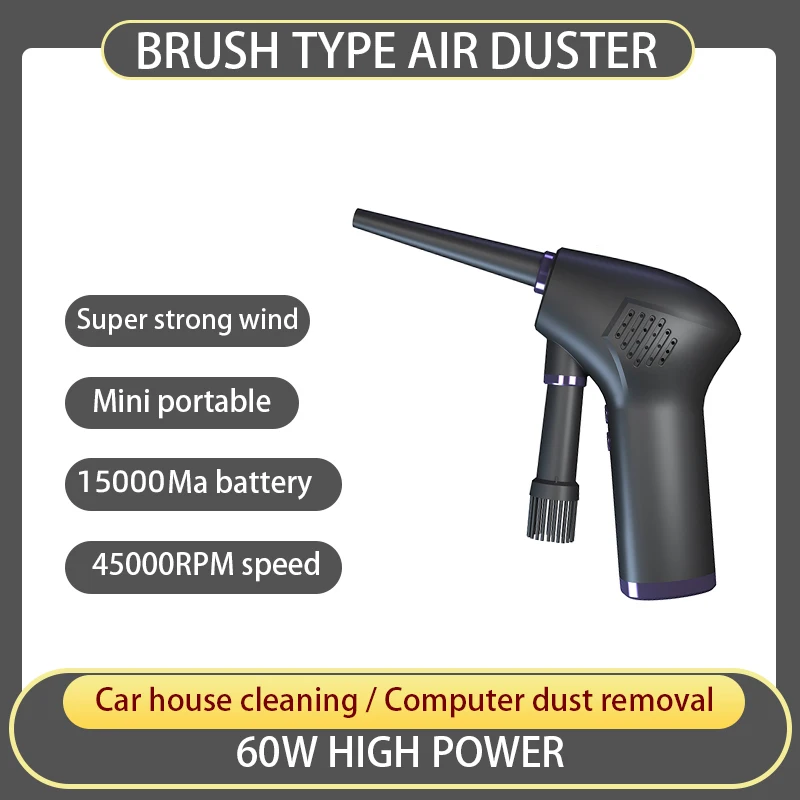 Screen Laptop Dust Keyboard Cleaning Mini Air Blower Pet Hair Table Desk Cleaning Strong Wind Dust Fan Blower
