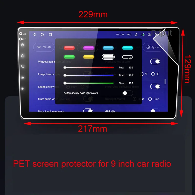 9" 10.1" INCH PET Screen protector Film for TEYES CC2 CC2L Spro 2 DIN GPS Car Radio Multimedia Player Navigation