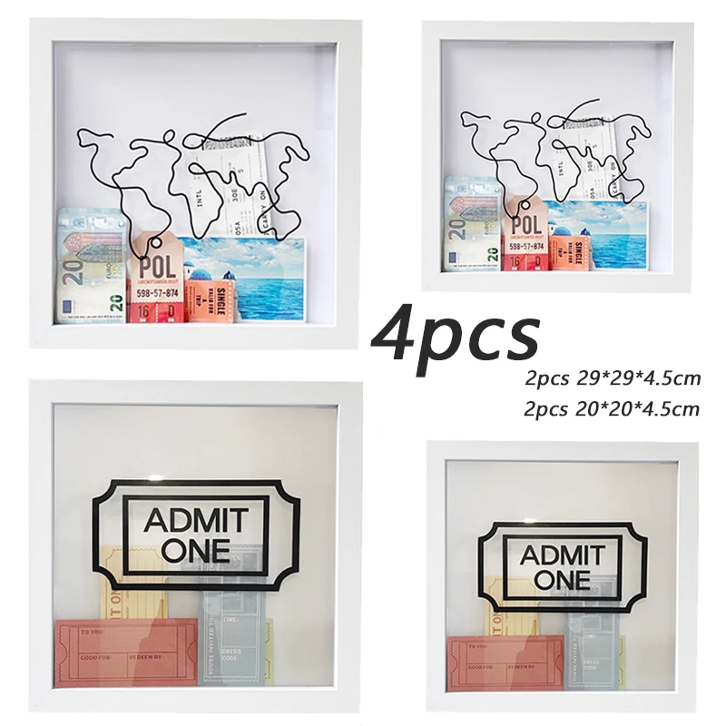 

1/2/3/4pcs Adventure Archive Box Travel Money Box Photo Display For Poster Photo Drawing Paintings Pictures Display Decoration