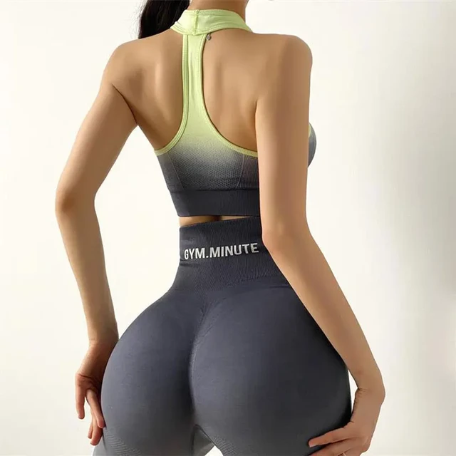 Bymermaids️ Seamless Yoga Set Running Shockproof Sports Bra Stretch Shorts  2 Piece Gym Suit Quick Dry Tank Top Cycling Shorts