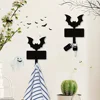 Key Holder Wall Bat Holder Decor Metal Key Hooks Rack Cute Vampire Bat Key Hooks Hanging Dog Leash Wallet Belt Umbrella Towel 5