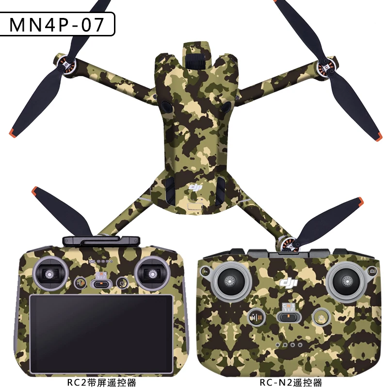 for DJI Mini 4 Pro Sticker RC 2 Skins Flat Protector Cover Anti-Scratch Waterproof RC-N2 PVC Sticker For mini 3 pro Accessories